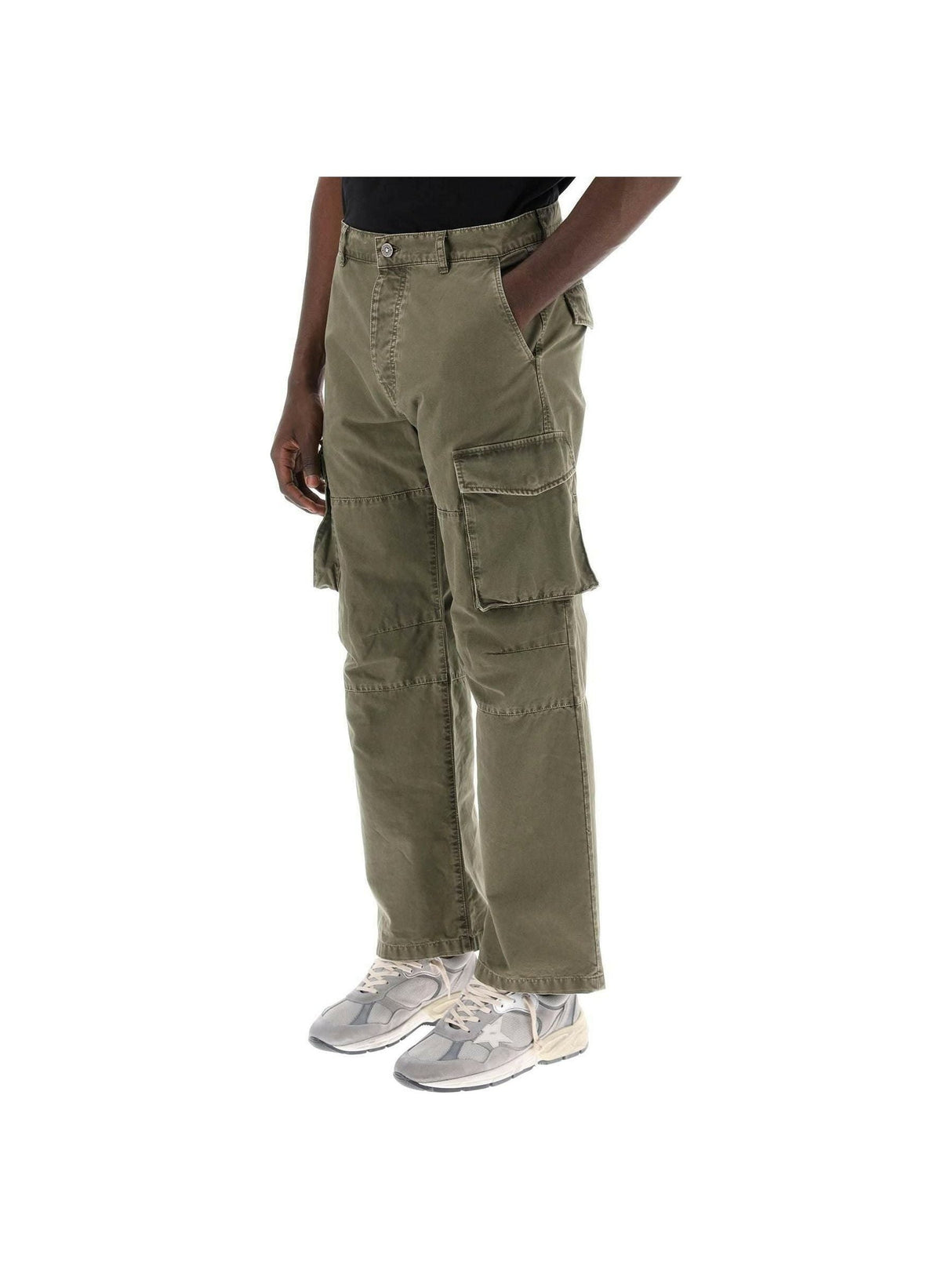 Olive Cotton Canvas Cargo Pants GOLDEN GOOSE JOHN JULIA.