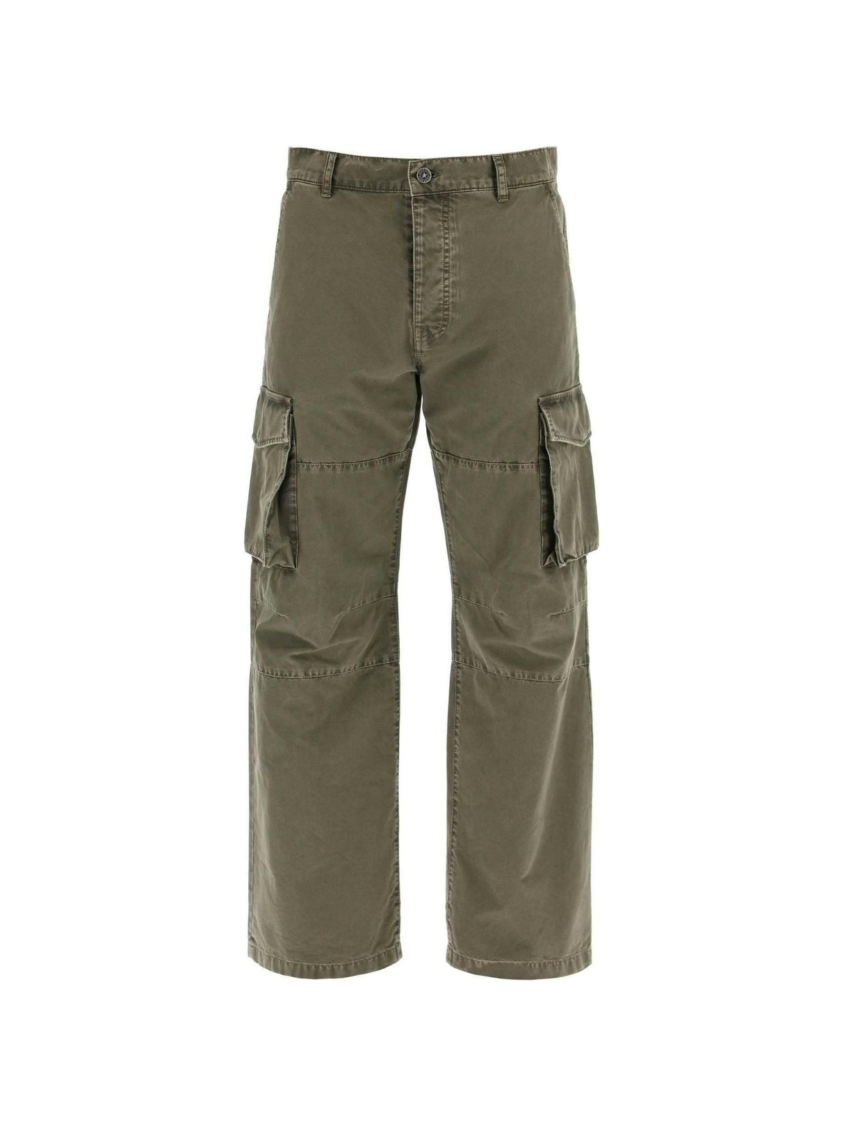 Olive Cotton Canvas Cargo Pants GOLDEN GOOSE JOHN JULIA.