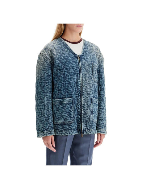 GOLDEN GOOSE-Quilted Denim Jacket -JOHN JULIA.