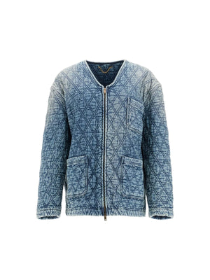 GOLDEN GOOSE-Quilted Denim Jacket -JOHN JULIA.