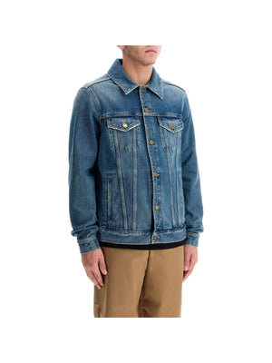 Regular Distressed Denim Jacket-Golden Goose-JOHN JULIA