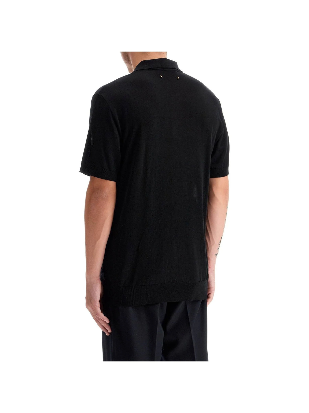 Short-sleeved Wool Polo Shirt