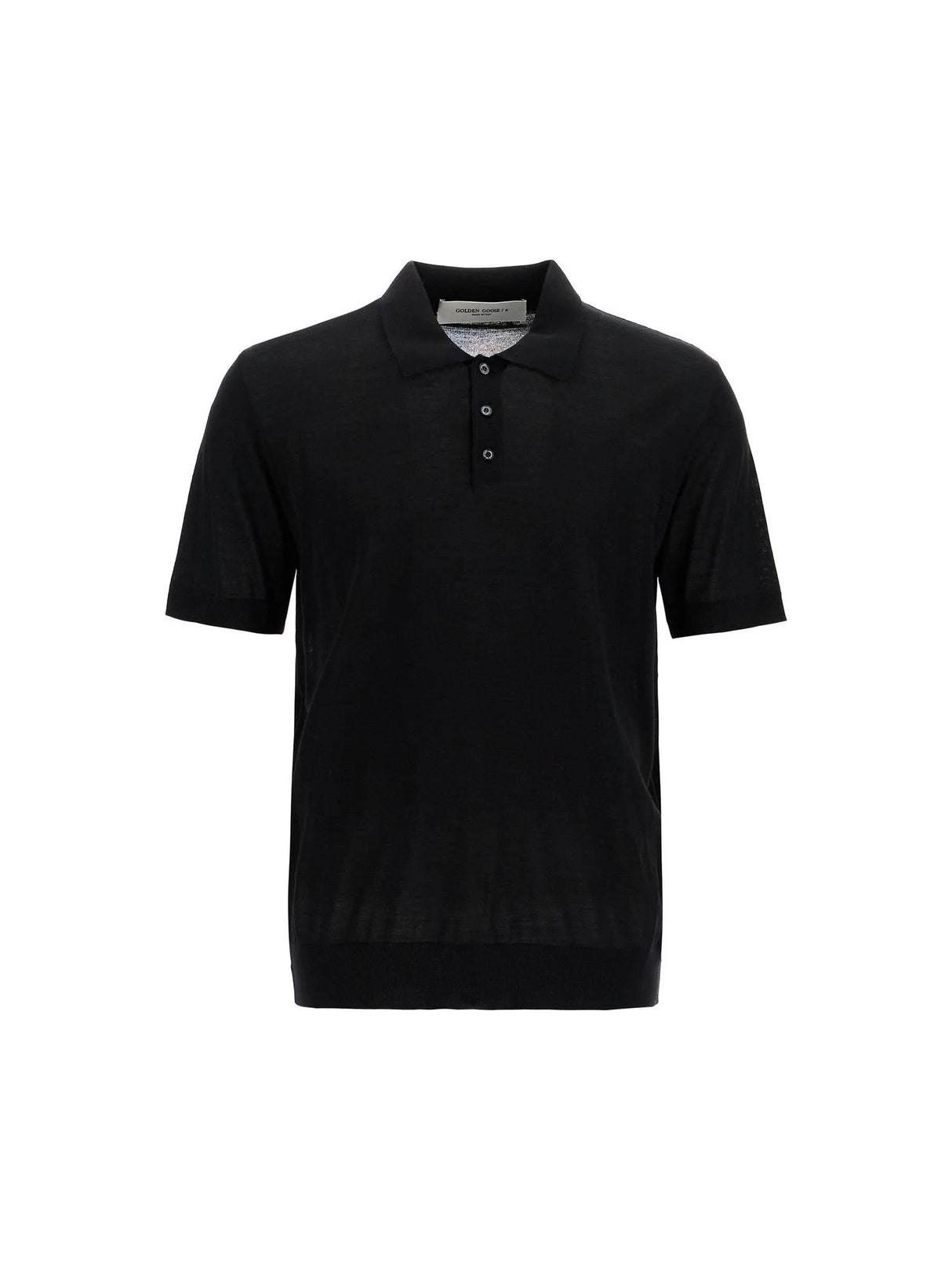 Short-sleeved Wool Polo Shirt