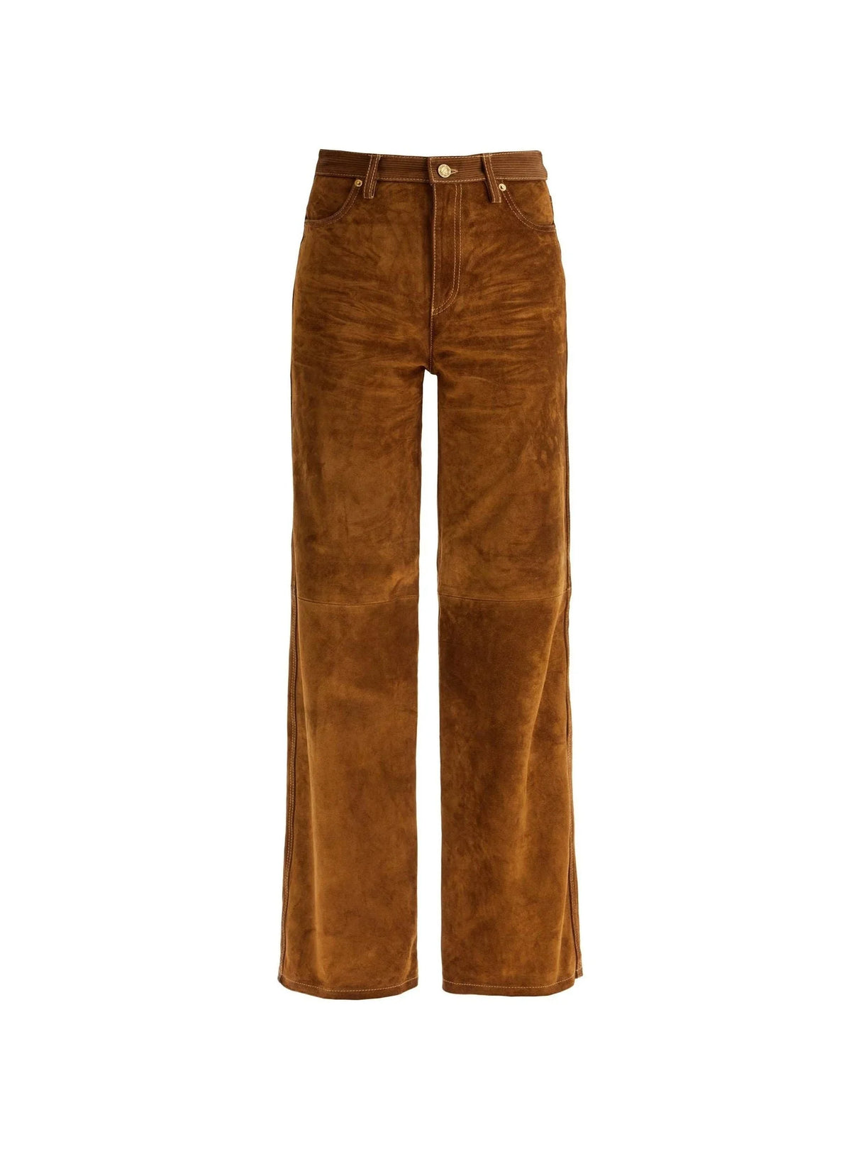 GOLDEN GOOSE-Suede Leather Pants For Men -JOHN JULIA.