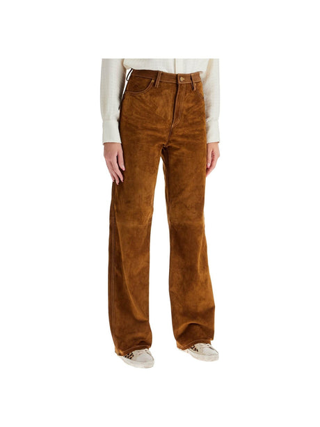 GOLDEN GOOSE-Suede Leather Pants For Men -JOHN JULIA.