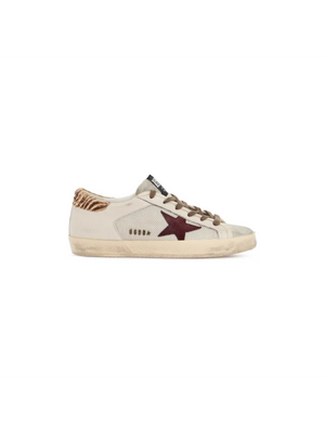 GOLDEN GOOSE-Super Star Canvas And Leather Sneakers -JOHN JULIA.