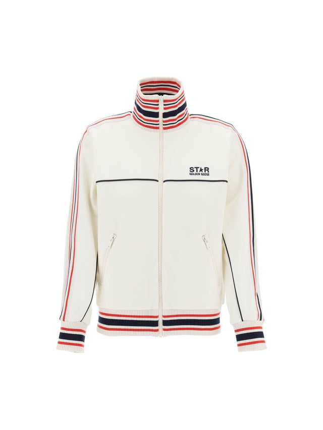 GOLDEN GOOSE-Track Sweatshirt With Contrasting Hems-JOHN JULIA