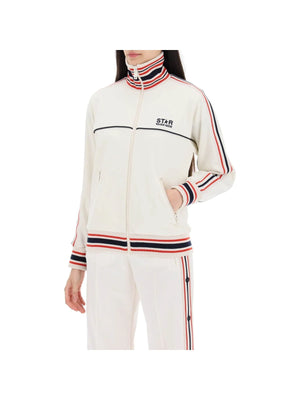 GOLDEN GOOSE-Track Sweatshirt With Contrasting Hems-JOHN JULIA