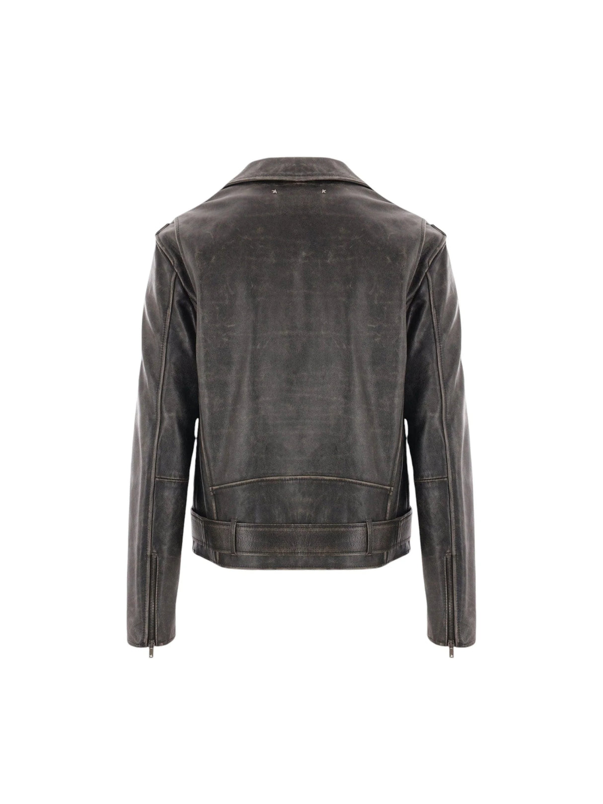 Vintage Leather Biker Jacket-Golden Goose-JOHN JULIA