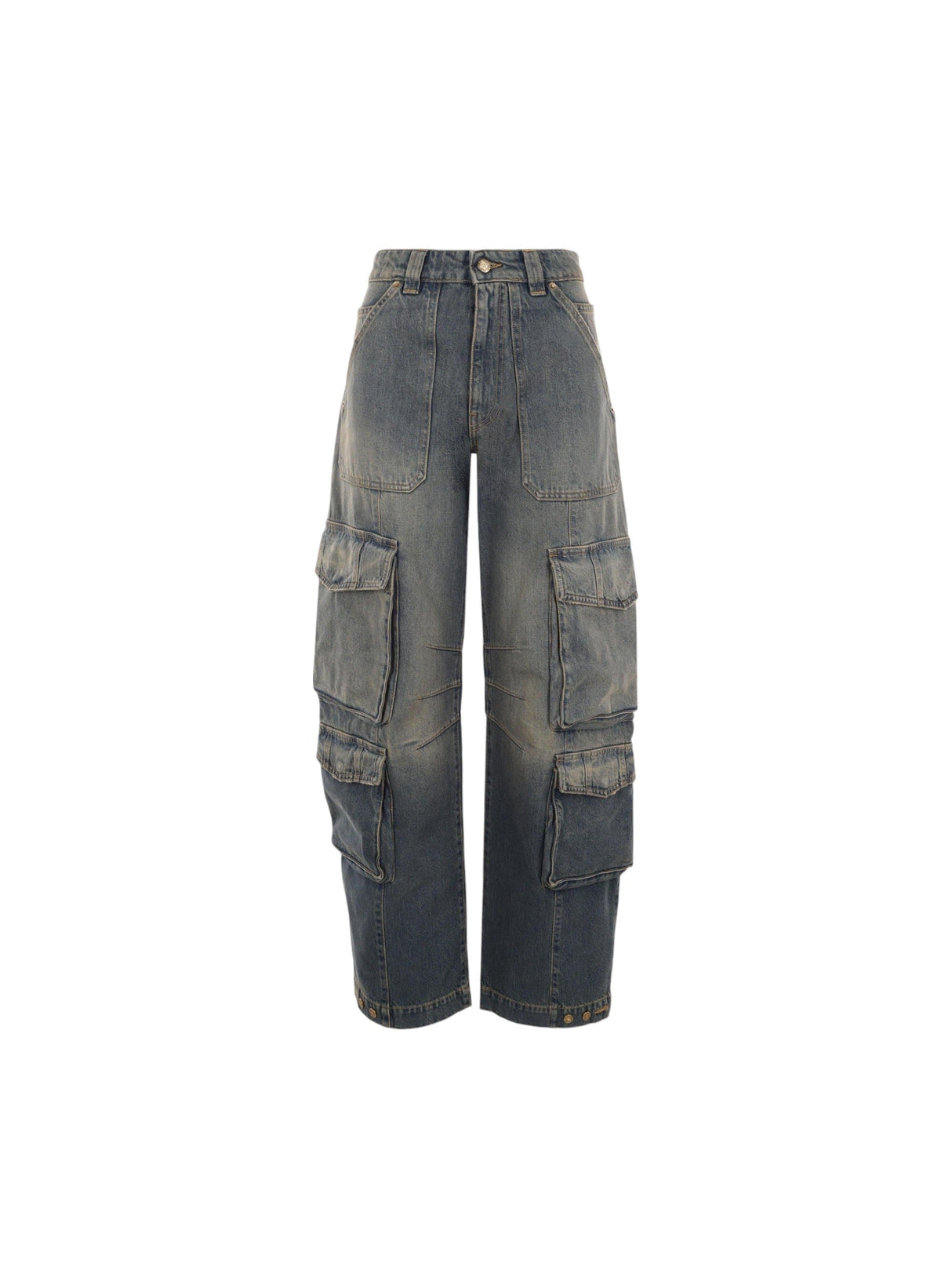 Wide-leg Cargo Denim Jeans-GOLDEN GOOSE-JOHN JULIA