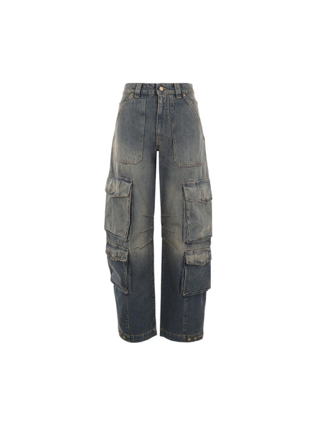 Wide-leg Cargo Denim Jeans-GOLDEN GOOSE-JOHN JULIA