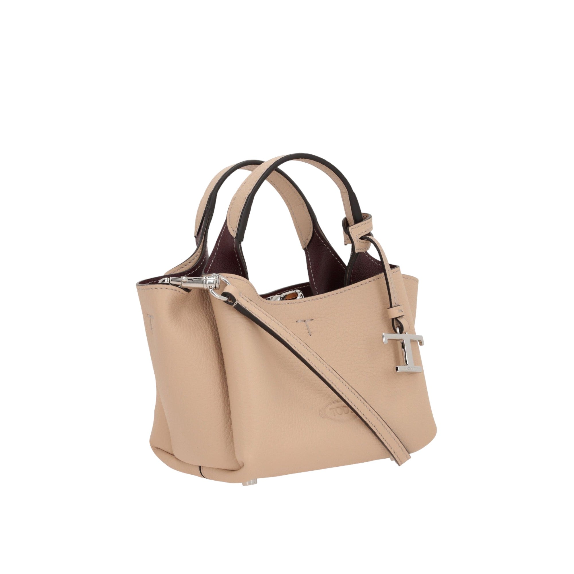 Grainy Leather Micro Tote Bag-TOD'S-JOHN JULIA