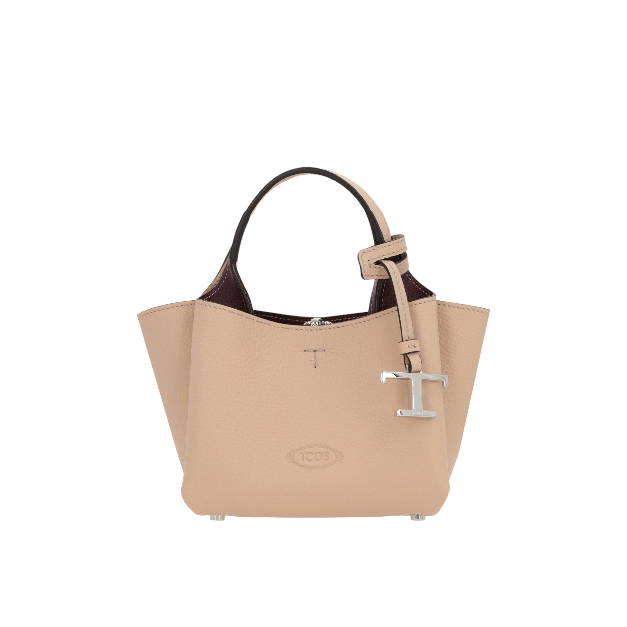 Grainy Leather Micro Tote Bag-TOD'S-JOHN JULIA