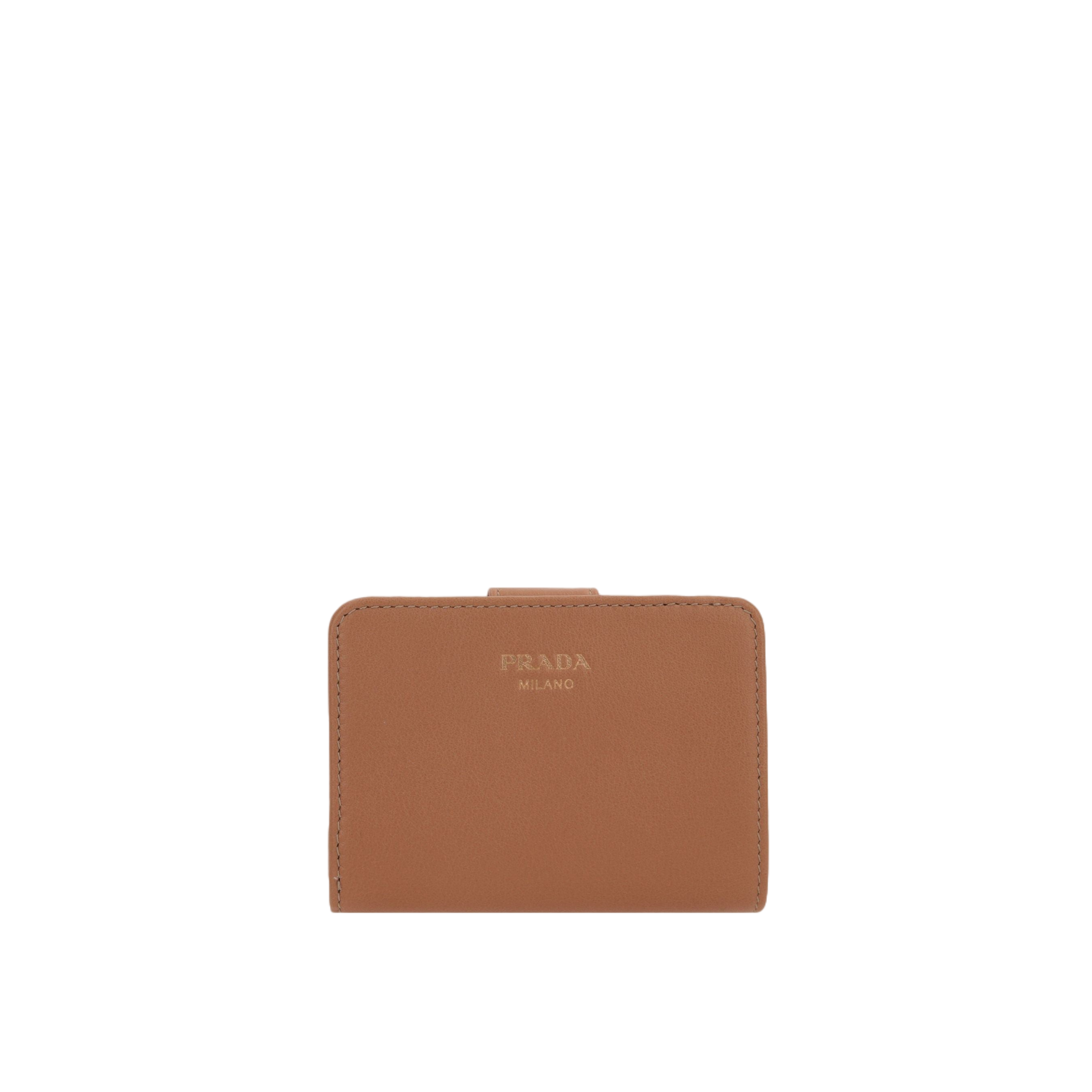 Grainy Leather Small Wallet-PRADA-JOHN JULIA