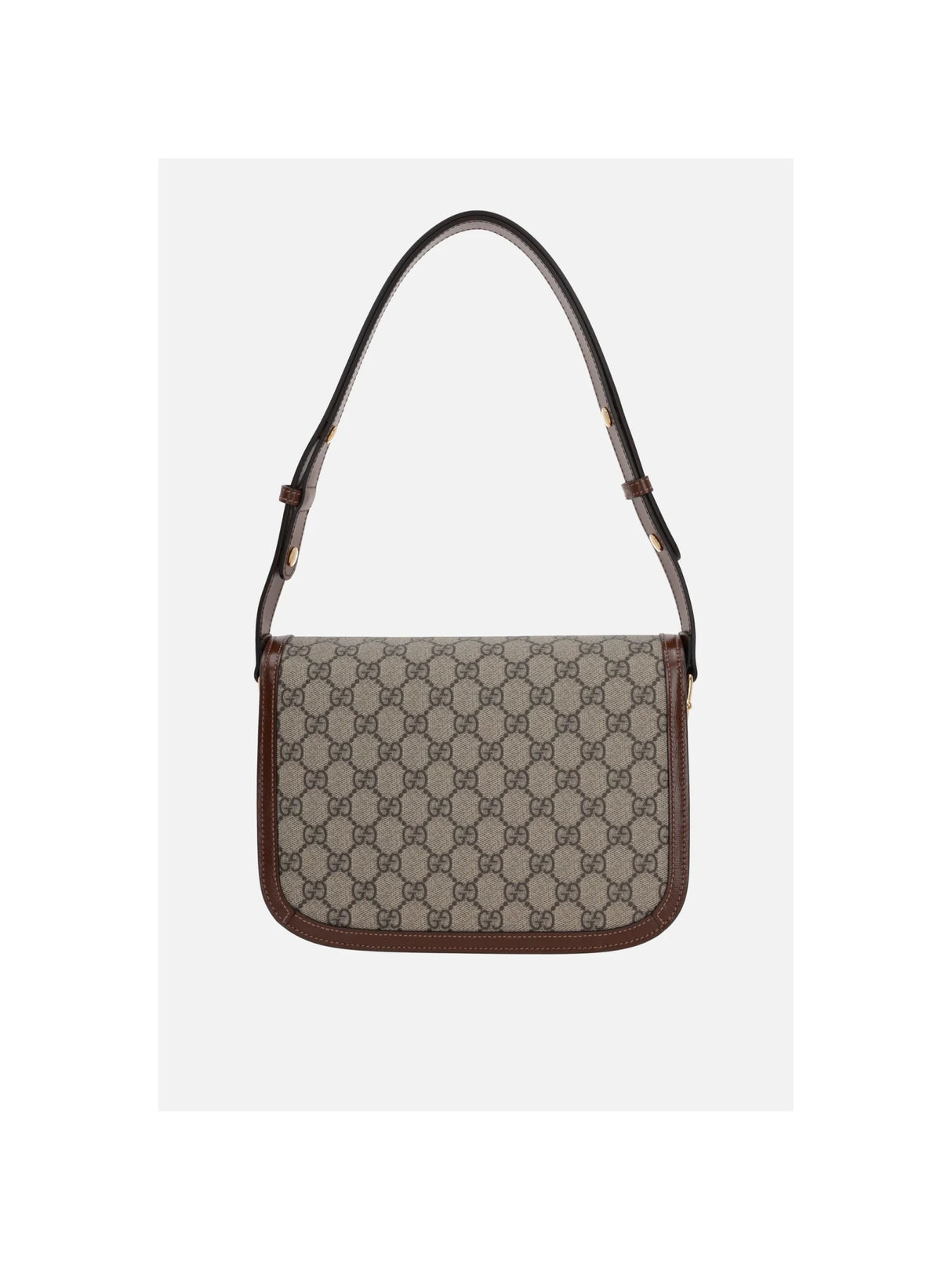 1955 Horsebit Shoulder Bag In GG Supreme Canvas-GUCCI-JOHN JULIA