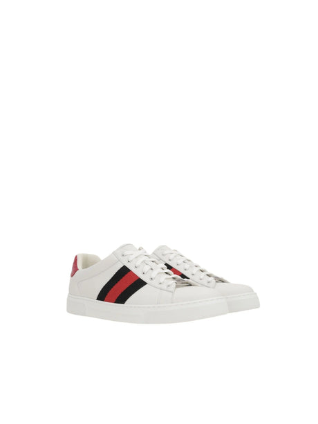 Ace Smooth Leather Sneakers-GUCCI-JOHN JULIA