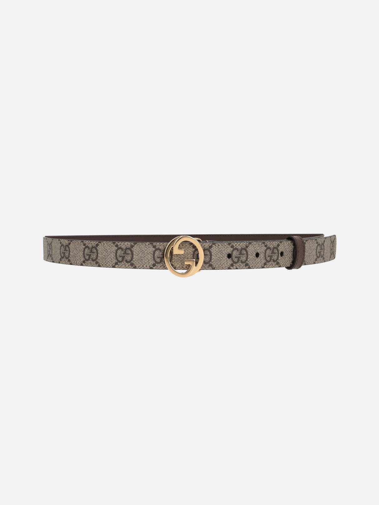 Gucci Blondie Thin Belt In Gg Supreme Canvas