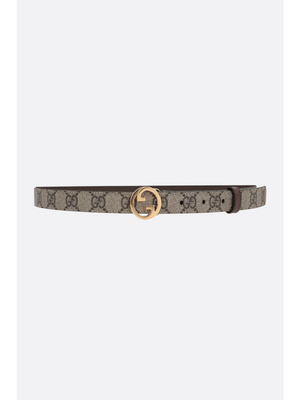 Gucci Blondie Thin Belt In Gg Supreme Canvas