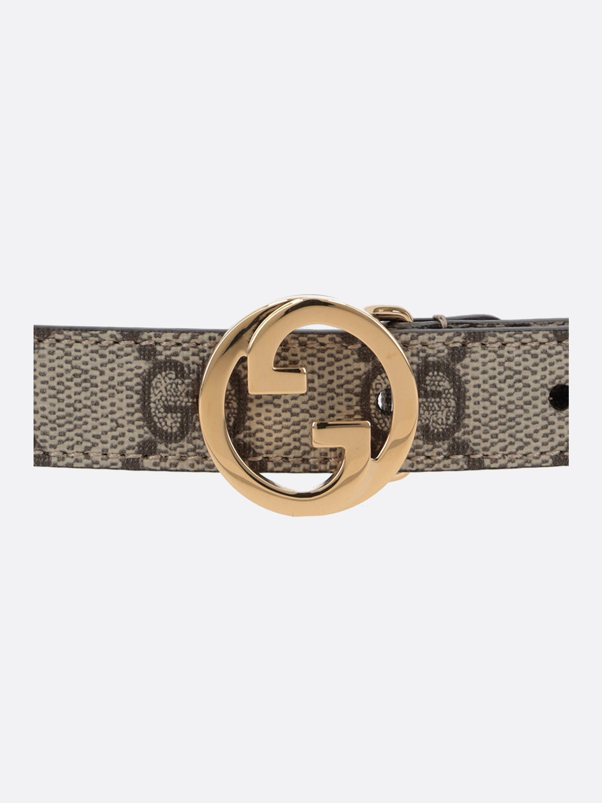 Gucci Blondie Thin Belt In Gg Supreme Canvas