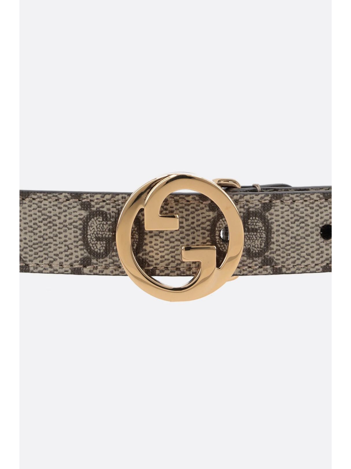 Gucci Blondie Thin Belt In Gg Supreme Canvas