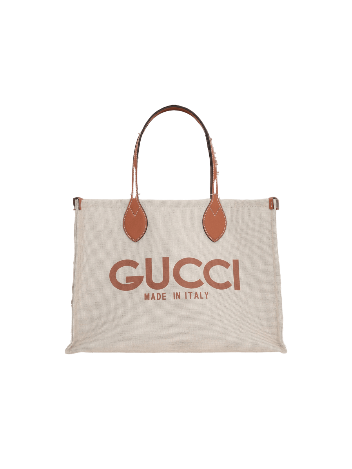 Canvas Logo Print Tote Bag-GUCCI-JOHN JULIA