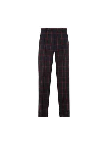 Checked Wool Regular-fit Pants-GUCCI-JOHN JULIA