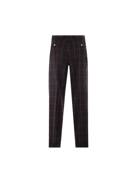 Checked Wool Regular-fit Pants-GUCCI-JOHN JULIA