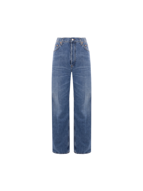 Denim Oversize Jeans-GUCCI-JOHN JULIA