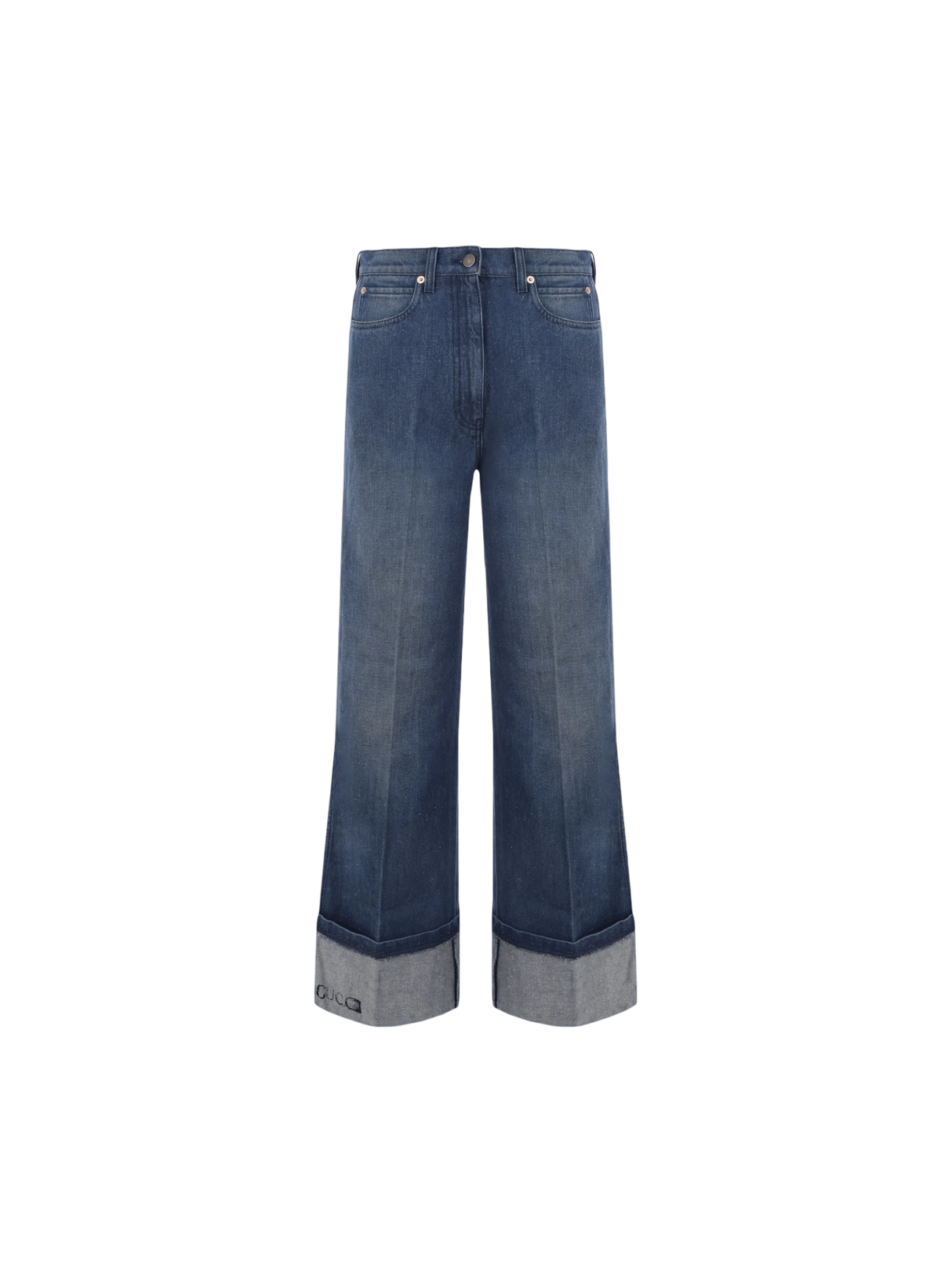 Denim Wide-leg Jeans-GUCCI-JOHN JULIA