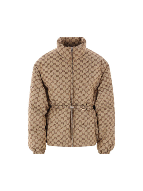 GG Fabric Down Jacket-GUCCI-JOHN JULIA