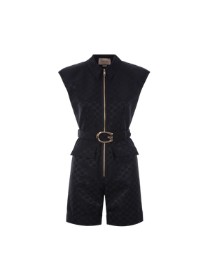 GG Faille Jumpsuit-GUCCI-JOHN JULIA