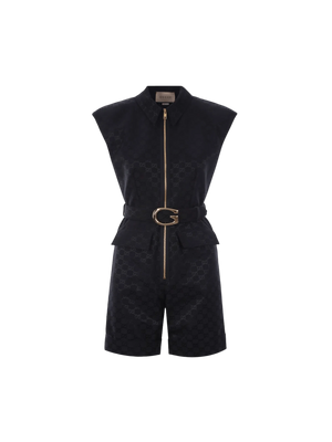 GG Faille Jumpsuit-GUCCI-JOHN JULIA