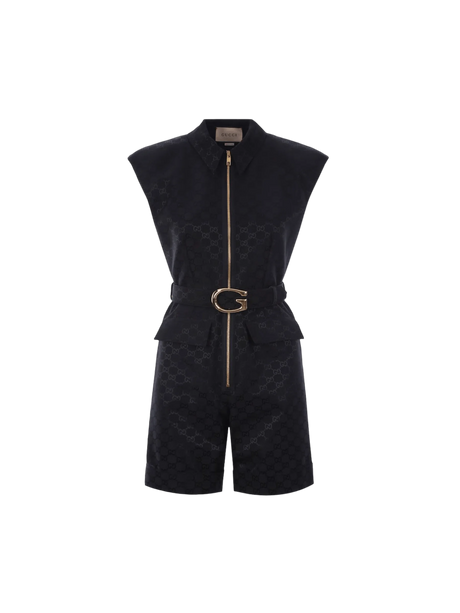 GG Faille Jumpsuit-GUCCI-JOHN JULIA