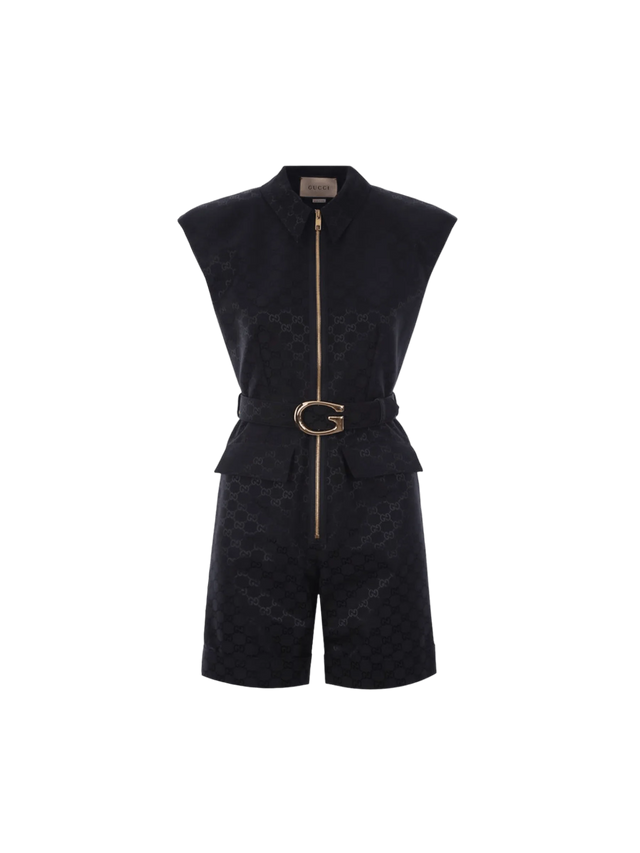 GG Faille Jumpsuit-GUCCI-JOHN JULIA