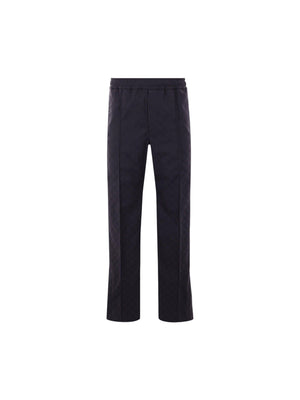 GG Jacquard Straight-leg Trousers-GUCCI-JOHN JULIA