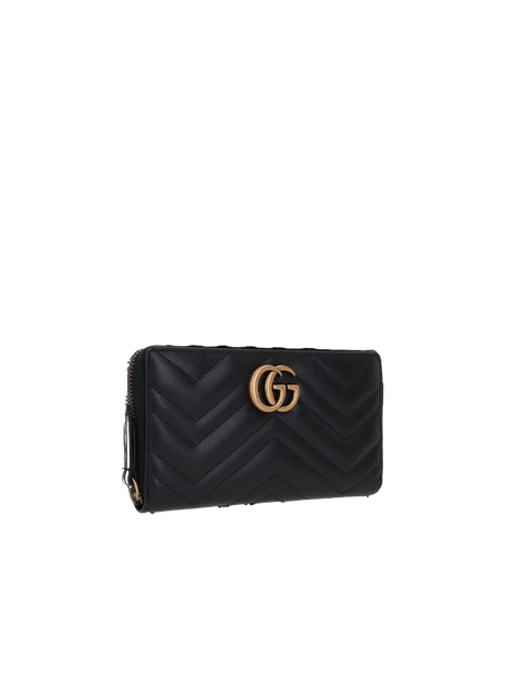 GG Marmont Quilted Leather Zip-Around Wallet-GUCCI-JOHN JULIA