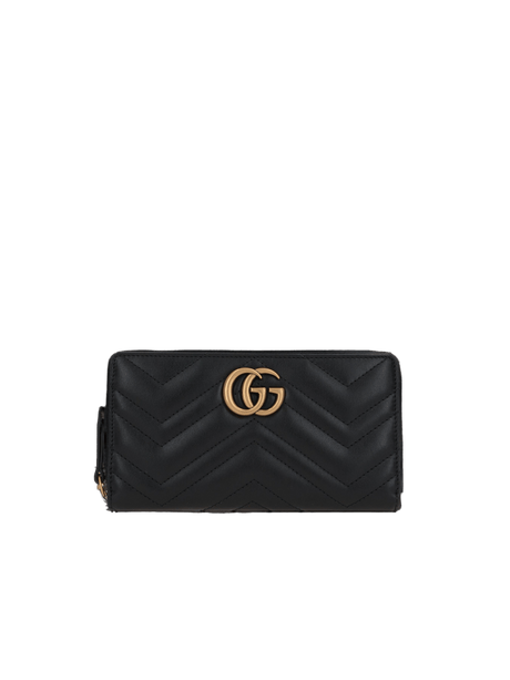 GG Marmont Quilted Leather Zip-Around Wallet-GUCCI-JOHN JULIA