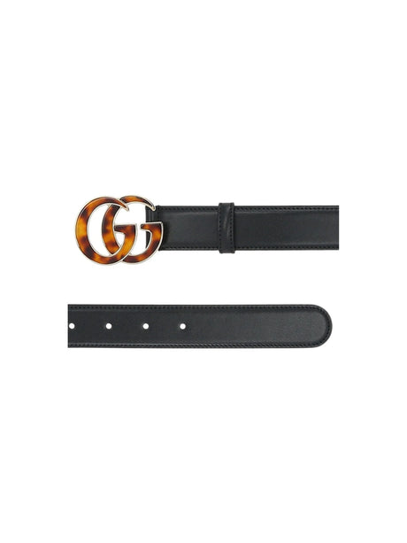 GG Marmont Smooth Leather Belt-GUCCI-JOHN JULIA