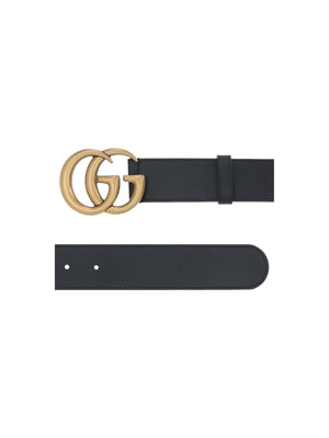 GG Marmont Wide Leather Belt-GUCCI-JOHN JULIA