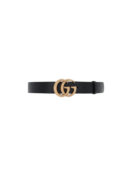 GG Marmont Wide Leather Belt-GUCCI-JOHN JULIA