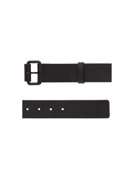 GG Rubberized Leather Belt-GUCCI-JOHN JULIA