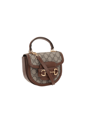 GUCCI-GG Supreme Canvas Horsebit 1955 Mini Handbag-JOHN JULIA