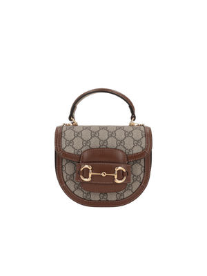 GUCCI-GG Supreme Canvas Horsebit 1955 Mini Handbag-JOHN JULIA