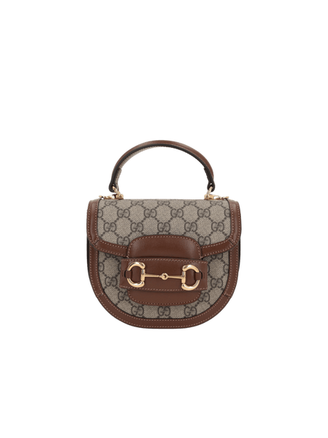 GUCCI-GG Supreme Canvas Horsebit 1955 Mini Handbag-JOHN JULIA