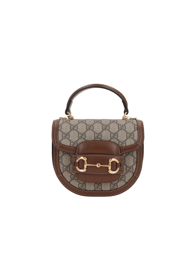 GUCCI-GG Supreme Canvas Horsebit 1955 Mini Handbag-JOHN JULIA