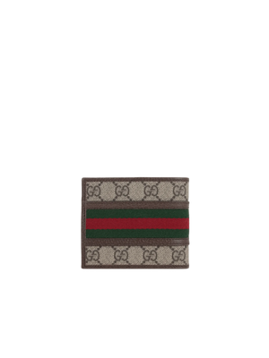 GG Supreme Canvas Ophidia Bi-Fold Wallet-GUCCI-JOHN JULIA