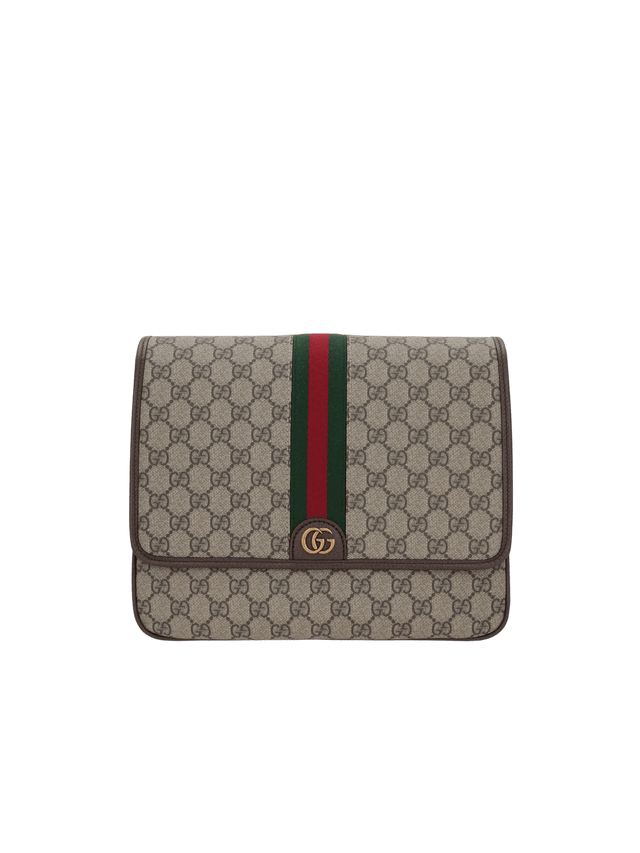 GG Supreme Canvas Ophidia Medium Shoulder Bag-GUCCI-JOHN JULIA