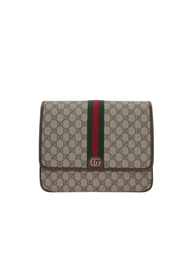 GG Supreme Canvas Ophidia Medium Shoulder Bag-GUCCI-JOHN JULIA