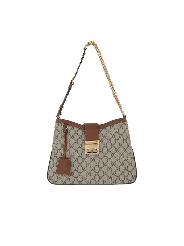 GG Supreme Canvas Padlock Medium Shoulder Bag-GUCCI-JOHN JULIA