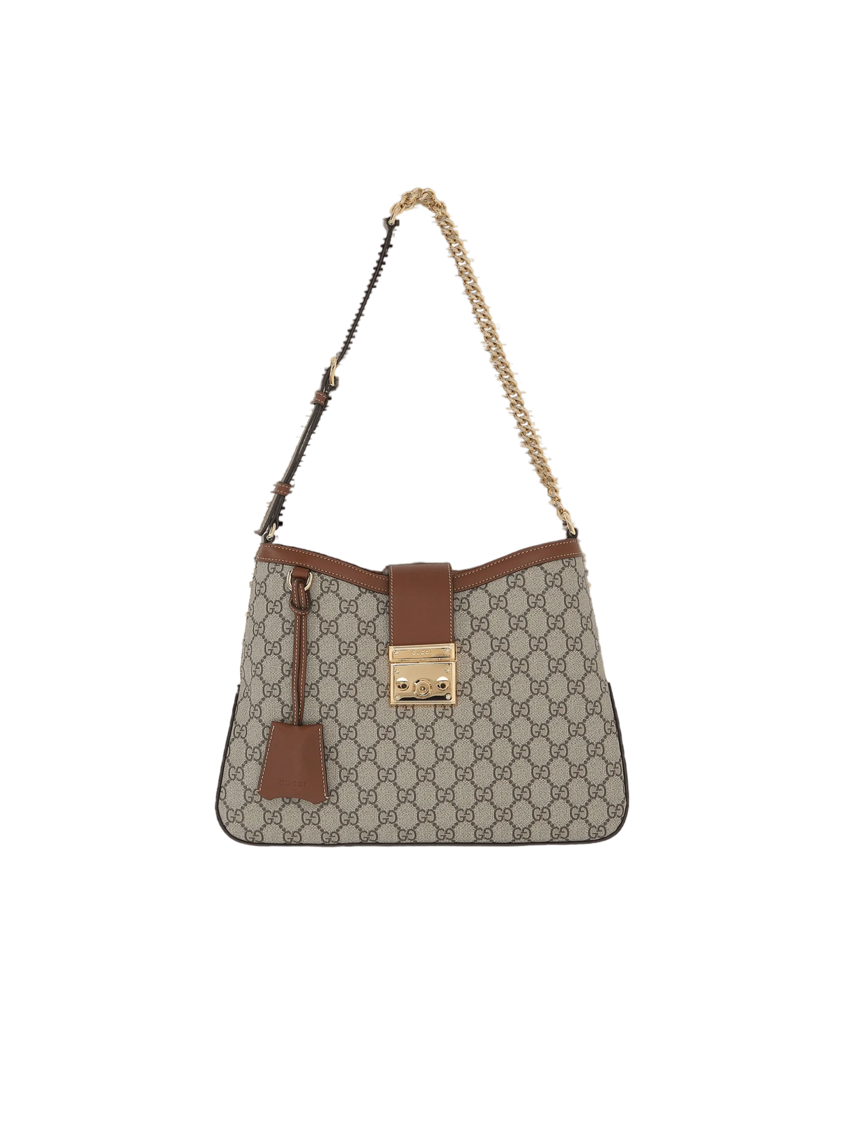 GG Supreme Canvas Padlock Medium Shoulder Bag-GUCCI-JOHN JULIA